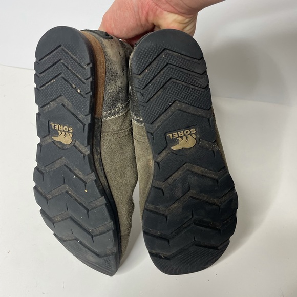 Sorel Womens Brown NL2161-245 Leather Side Zip Cap Toe Ankle Chelsea Boots Sz 8 - Picture 7 of 8